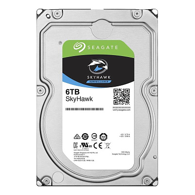 Жесткий диск HDD 6000 Gb Seagate SkyHawk, ST6000VX008, SATA-III, 3,5, 6Gb/s, 256Mb, 5400 RPM