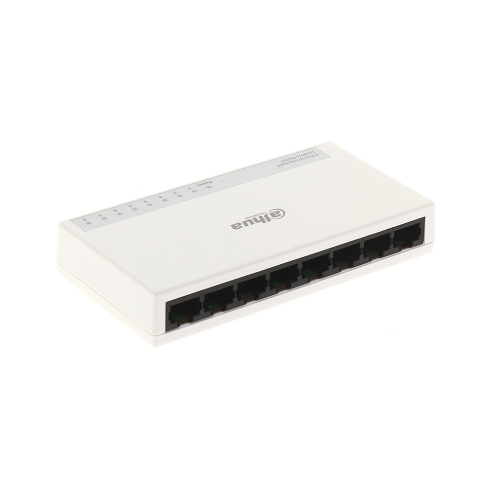 Коммутатор 8 port Dahua DH-PFS3008-8ET-L, 10/100Мбит/с