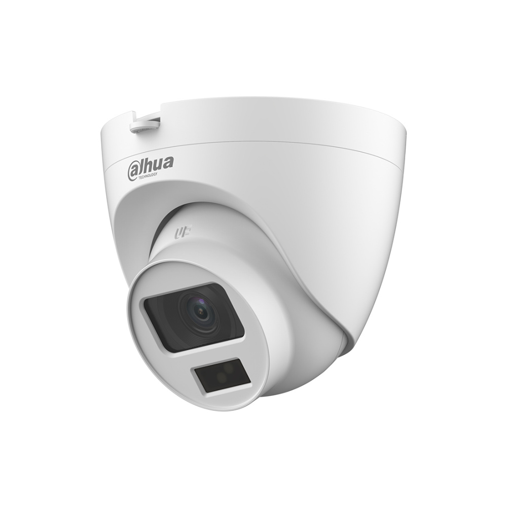 2 Мп HDCVI видеокамера, Dahua, DH-HAC-HDW1200CLQP-IL-A-0280B, купольная, пластик