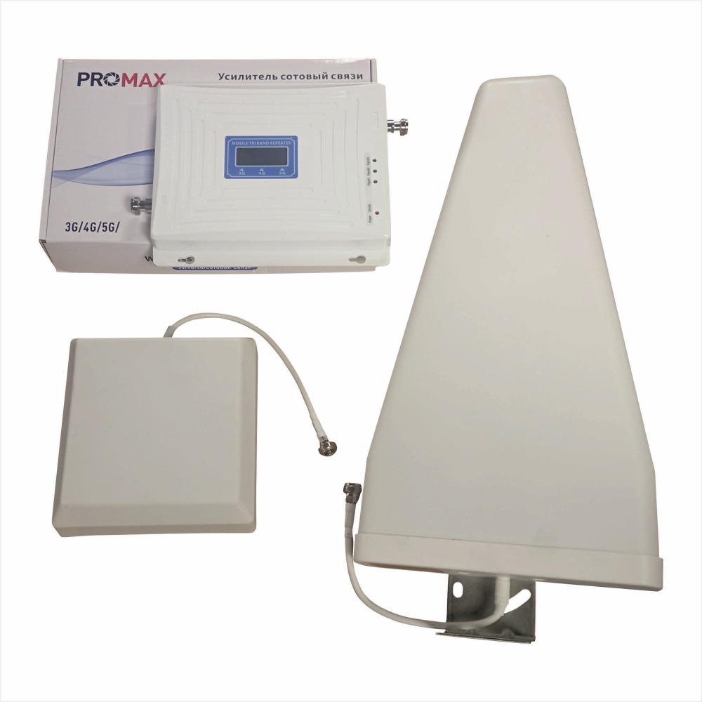 Репитер 3G-4G-5G 698-2700-3800МГц, 5dbi/7dbi, ProMax, 1-а вн. антена