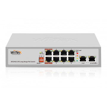 Коммутатор PoE 8 port, "Wi-Tek", WI-PS210GS, 10/100/1000Mbps