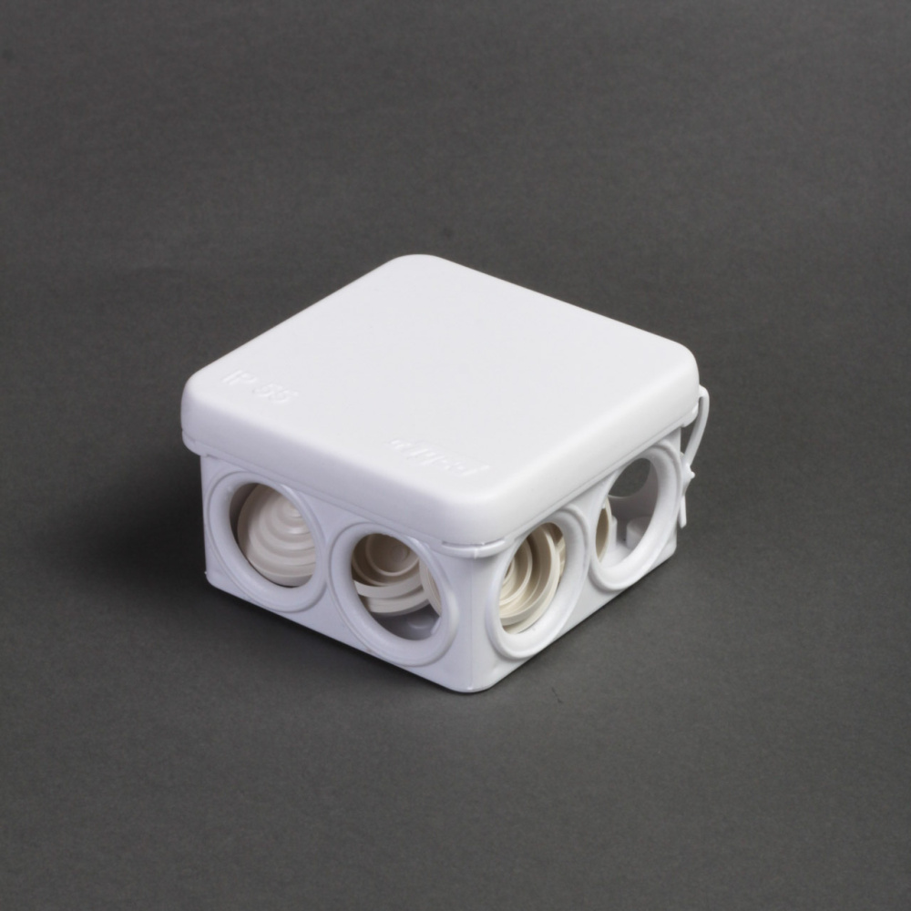 Распред.коробка, внутр., (74*74*40мм), бел., "ТУСО"