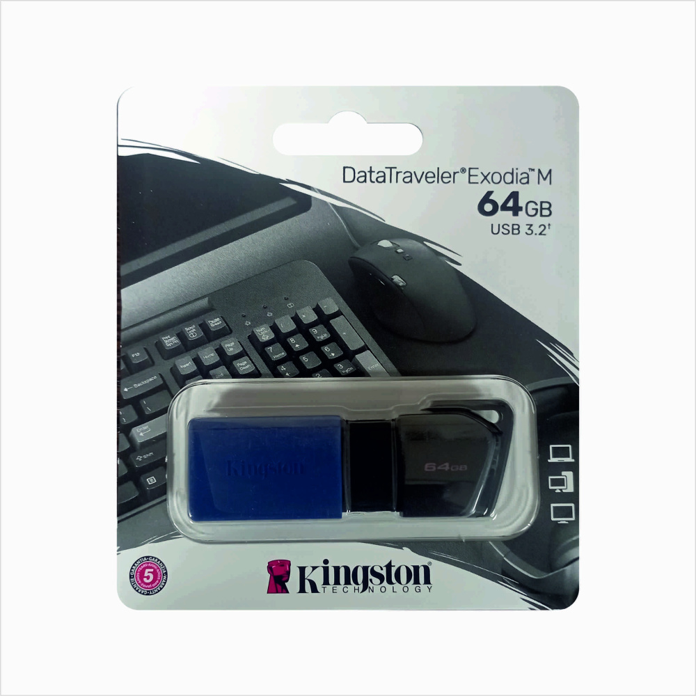 USB-накопитель, Kingston, DTXM/64GB, USB 3.2, синий