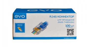 Коннектор RJ-45, Cat.5e, "EVO", RJ45-PT-3U, (100шт./упак.) (сквозной)