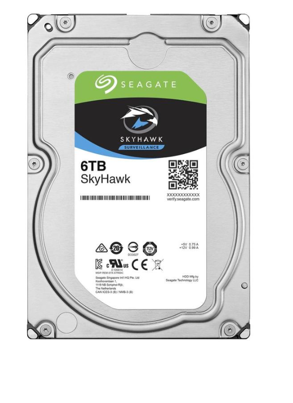 Жесткий диск HDD 6000 Gb Seagate SkyHawk, ST6000VX009, SATA-III, 3,5, 6Gb/s, 256Mb, 5400 RPM