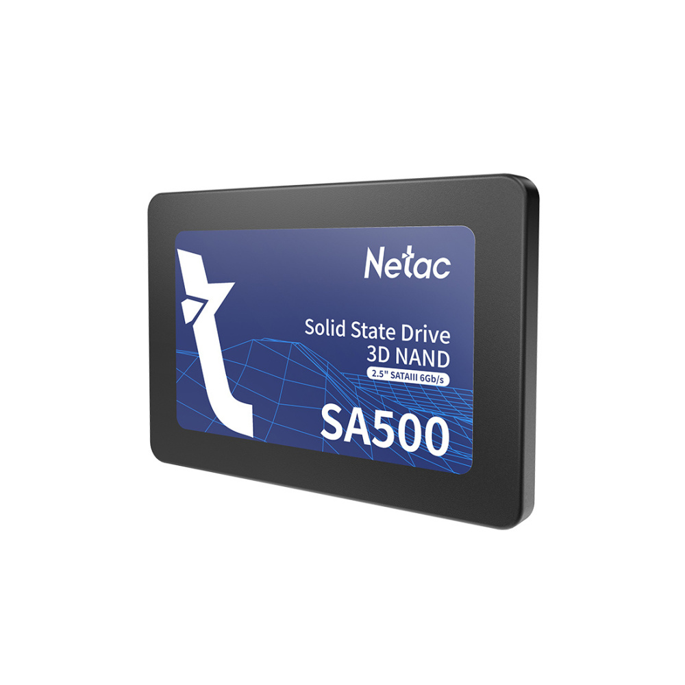 Твердотельный накопитель SSD, Netac, NT01SA500-256-S3X, 256GB, SATA, 520/450Мб/с