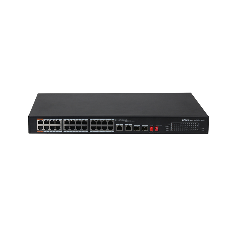 Коммутатор, Dahua, DH-PFS3226-24ET-240, PoE