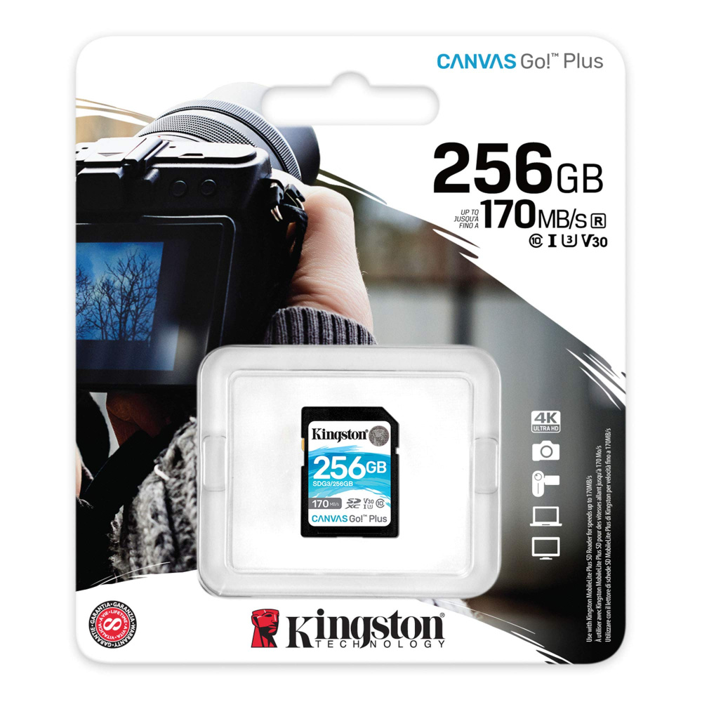 Карта памяти, Kingston, SDCS2/256GBPS, MicroSDXC  256Gb, Canvas Select Plus, Class 10