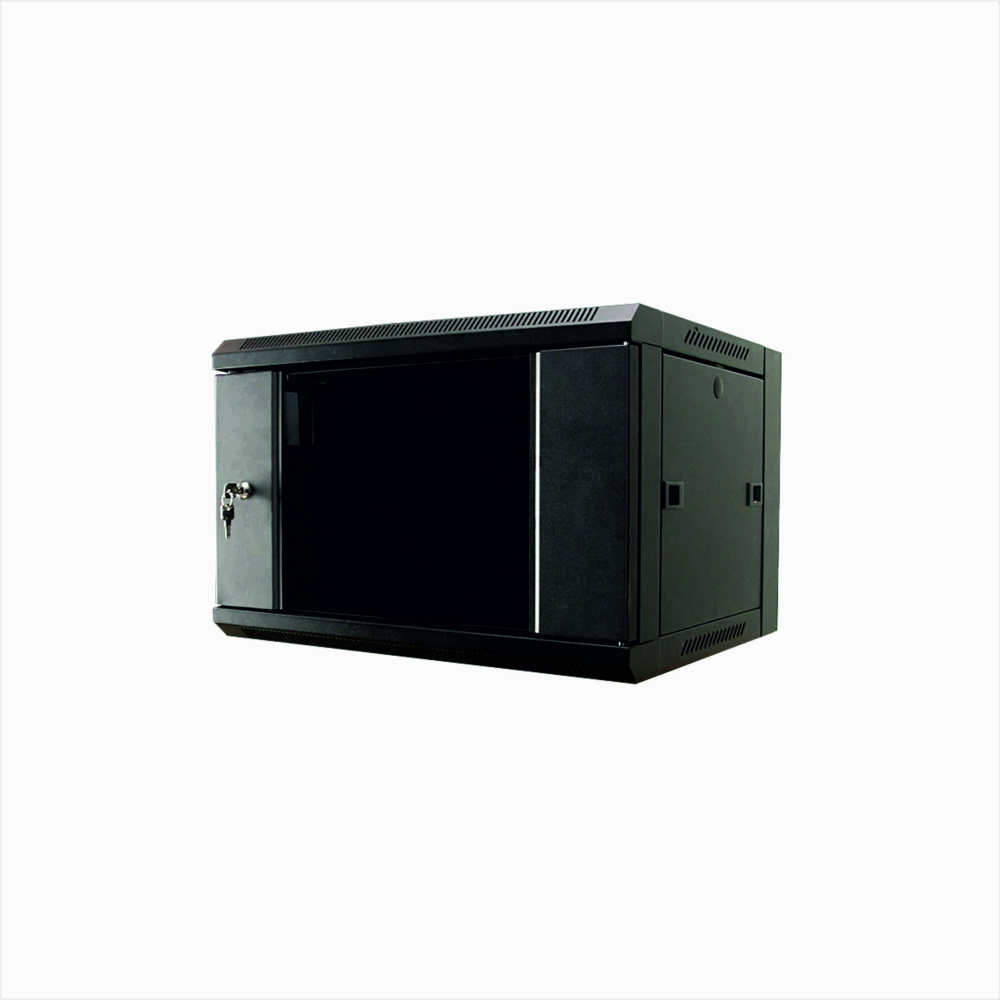 Шкаф коммуникационный настенный 6U (530*400*300мм), чёрный