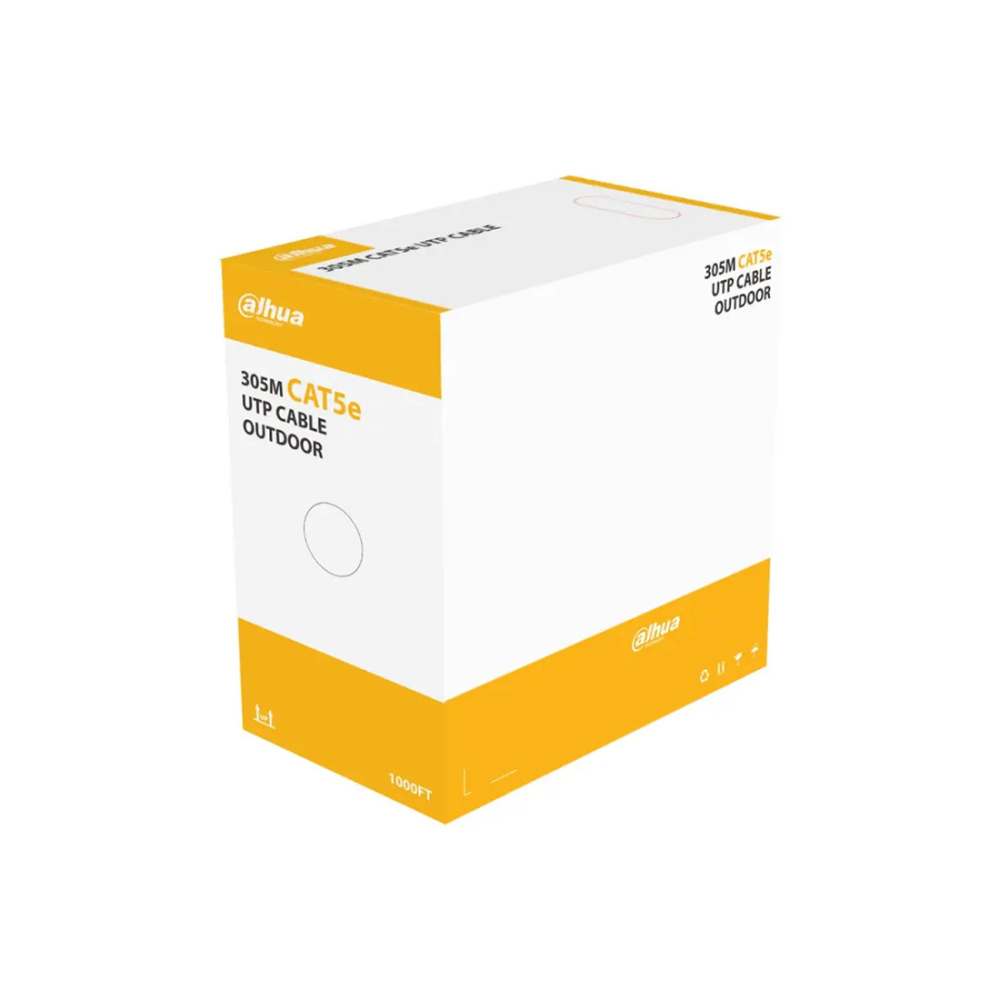 UTP outdoor, Dahua, DH-PFM920-5EU, Cat.5e, UTP, 4x2x1/0.5мм, PE, (305м)