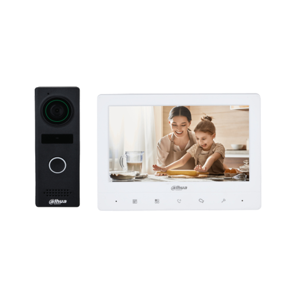 Домофонная система, Dahua, DHI-KTA02M, Видеодомофон-комплект. Экран TFT 7" 