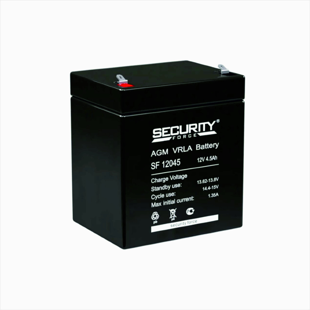 Аккумуляторная батарея, Security Force, SF12045, 12V/4.5Ah