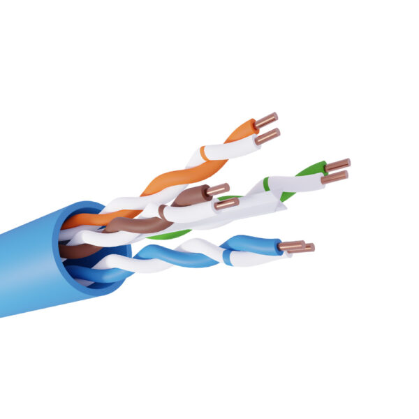 Кабель NEOLAN U/UTP indoor PVC 4x2x23AWG cat6 CU (0,57) blue