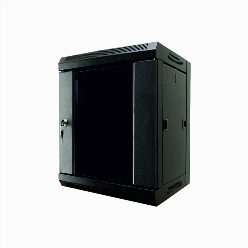 Шкаф коммуникационный настенный 12U (530*400*600мм) чёрный