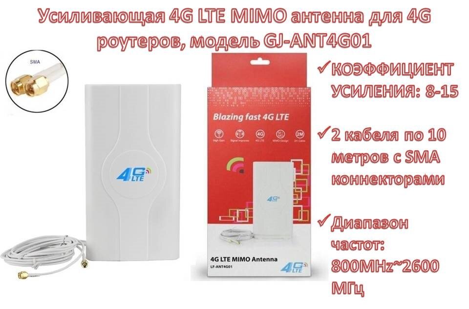 Усиливающая 4G LTE MIMO антенна LF-ANT4G01