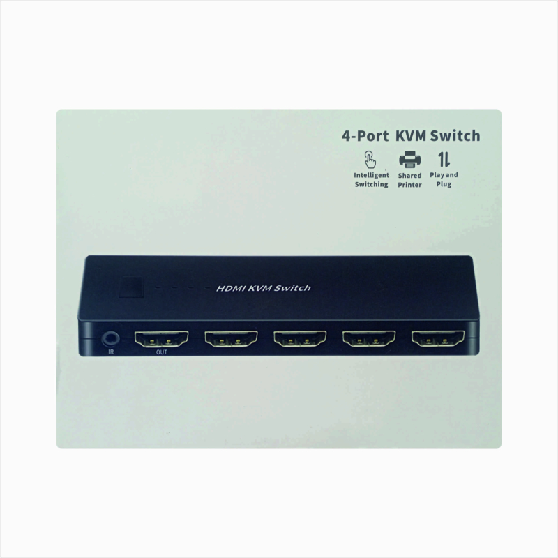 Разветвитель, HDMI KVM Switch, 4 ports, sunqar sr-41ha, с переключением мониторов