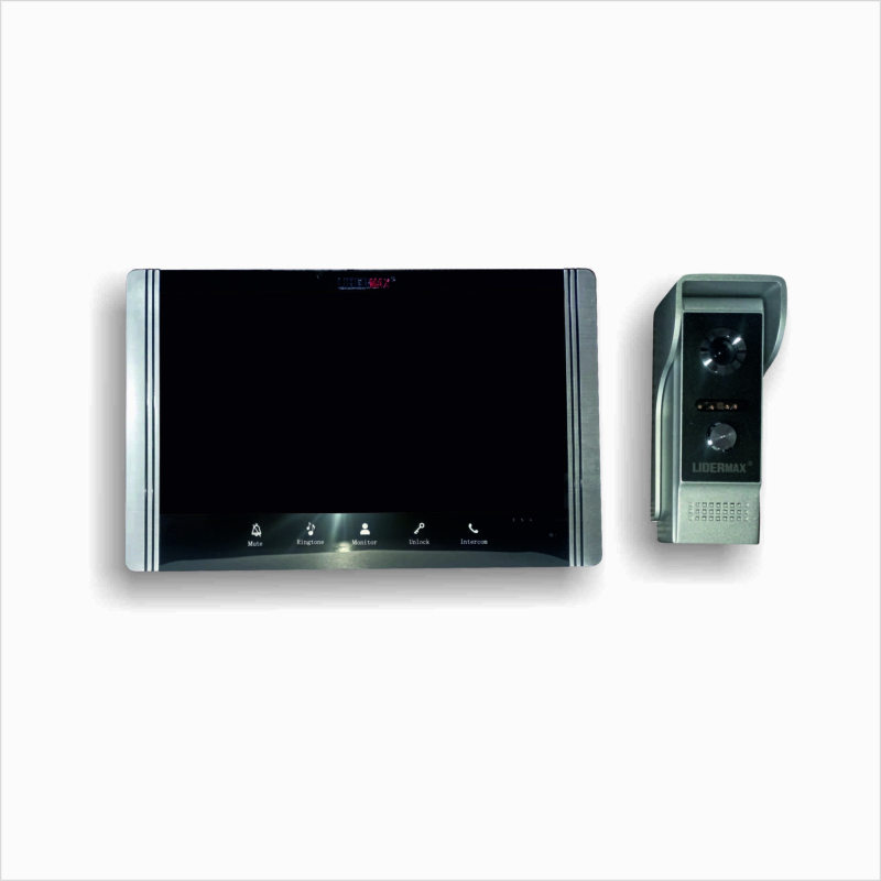 *7 ˝ TFT LCD, цветной видеодомофон, "LIDERMAX" model: V7022B-M4, SD-card, черный