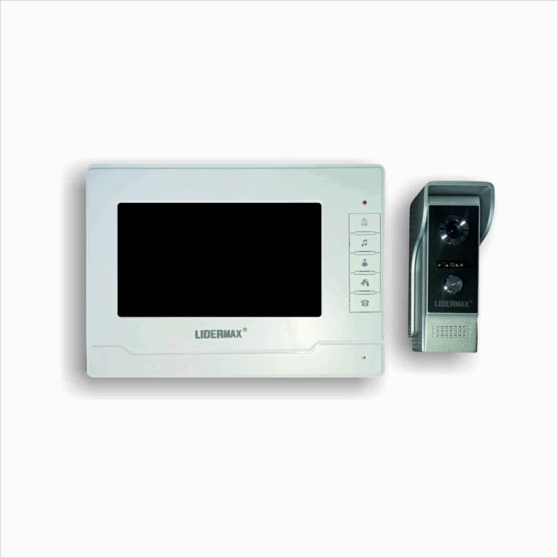 *7 ˝ TFT LCD, цветной видеодомофон, «LIDERMAX» model: V70N-M4, белый ...