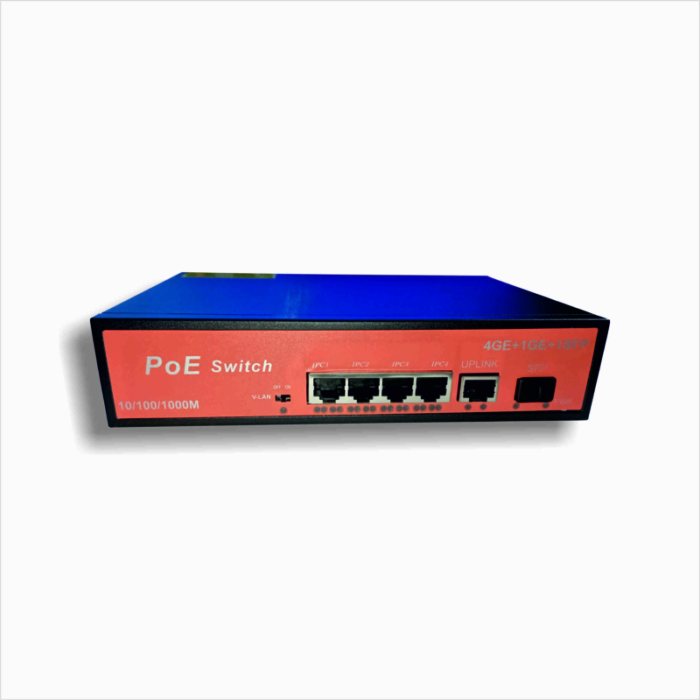 Коммутатор PoE 4 port, SFP, B125X / 1000Mbps