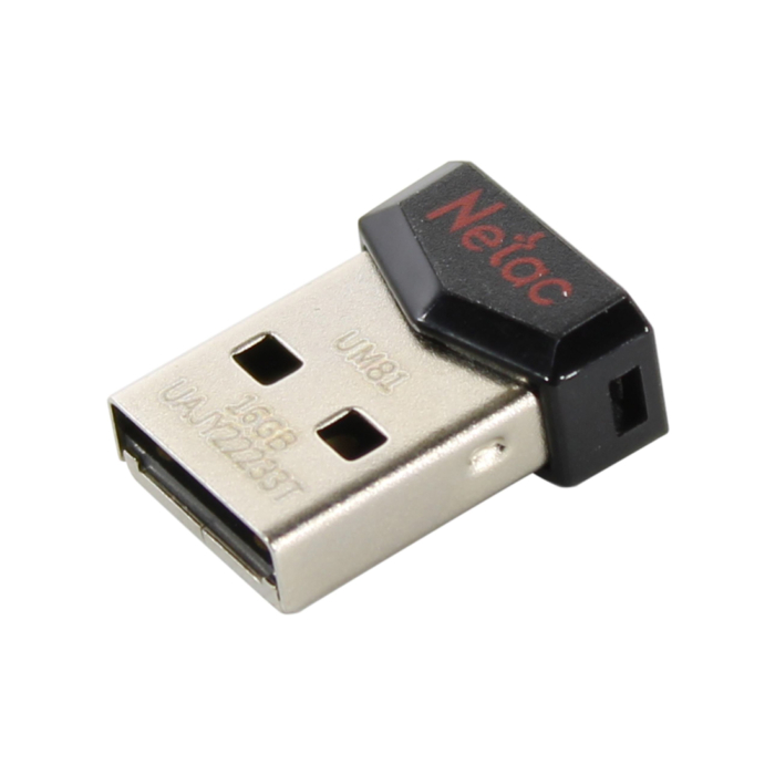 USB-накопитель, Netac, NT03UM81N-016G-20BK, 16GB, USB2.0, черный