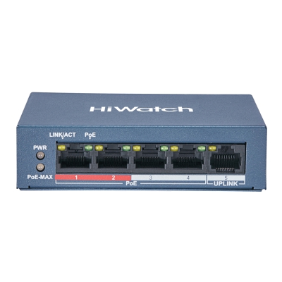 Коммутатор PoE 4 port Hikvision DS-S504GP 1000Mb/ps