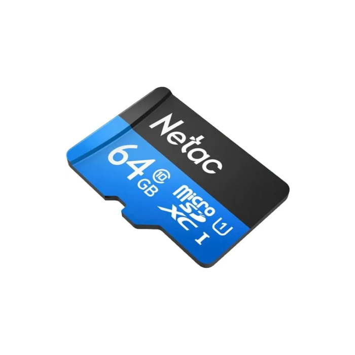 Карта памяти, Netac, NT02P500STN-064G-S, MicroSDXC 64GB