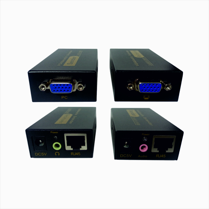 Extender VGA (сетевой удлинитель кабеля 100м) "SUNQAR" SR-VKE100 по RJ45 Cat5/6 UTP 1080, 2*USB упра