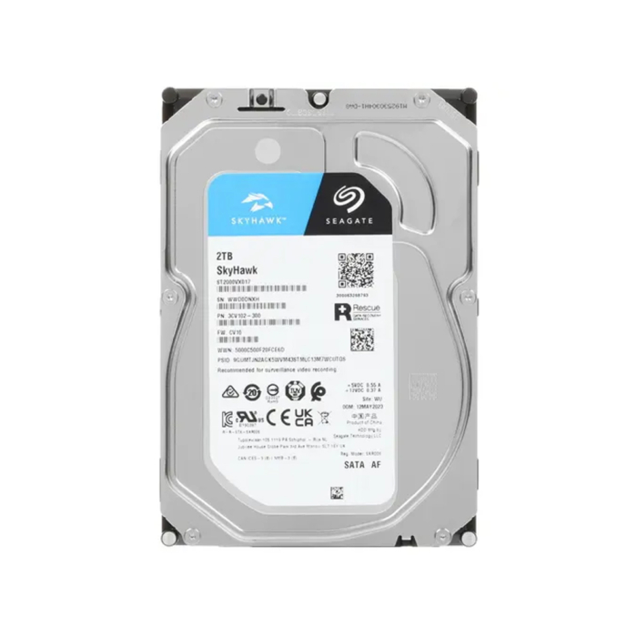 Жесткий диск HDD 2000 Gb Seagate SkyHawk, ST2000VX017, HDD 2Tb, SATA 6Gb/s, 3.5", 256MB, 5400 RPM