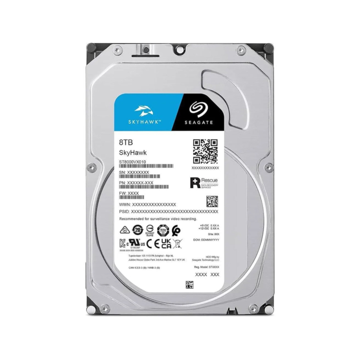 Жесткий диск HDD 8000 Gb Seagate SkyHawk, ST8000VX010, HDD 8Tb, SATA 6Gb/s, 3.5", 256MB, 7200 RPM