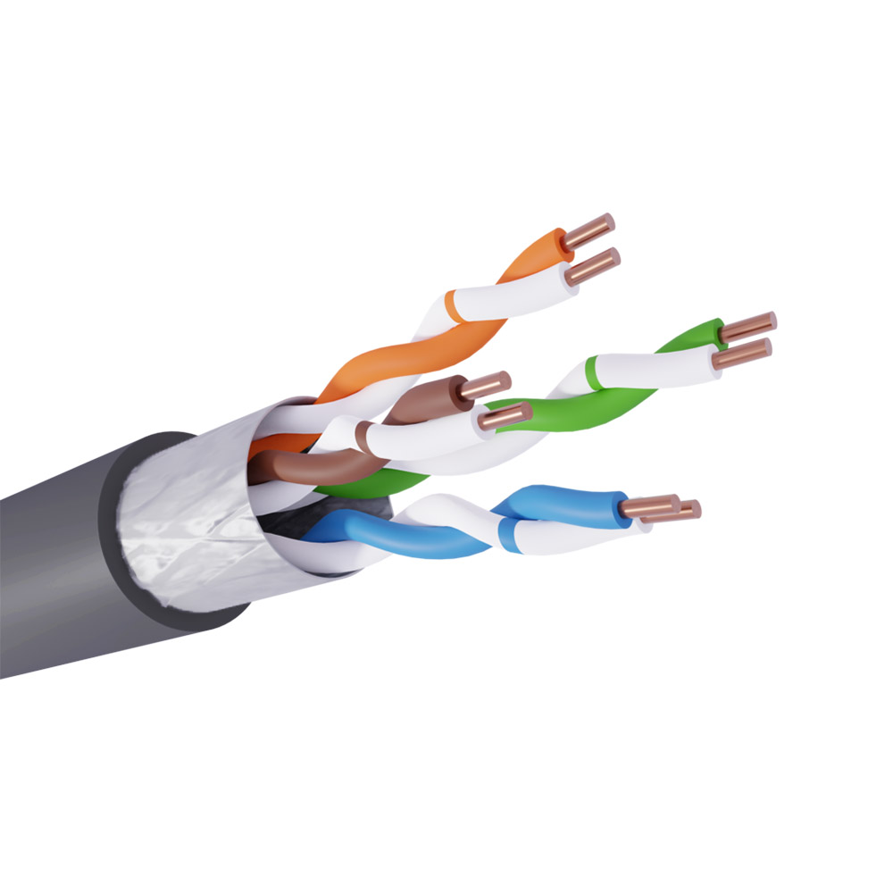 FTP outdoor PE 4*2*0.5 cat.5e CU NEOLAN (305м) с тростом